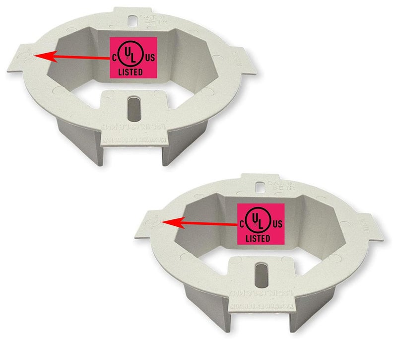 iMBAPrice IMBA-BE1R-2 UL Listed 1-Gang Plastic Electrical Ceiling Box Extender for 3.5 and 4 Round or Octagonal Boxes, 4.35-Inch x 1.5-Inch, 2-Pack - Image 1